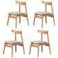 Contemporary Style Dining Room Chairs Solid Dining Armless Chairs with Wooden Legs Gray-Khaki 4 Piece Set Clearhalo ' kitchen&dining_furn' 'Dining Chairs' 'Dining Tables & Seating' 'dining_chair' 'furn' 'furn_dining_chair' 'Furniture' 'furniture_dining_chair' 'Kitchen & Dining Furniture' 'kitchen' 3951048