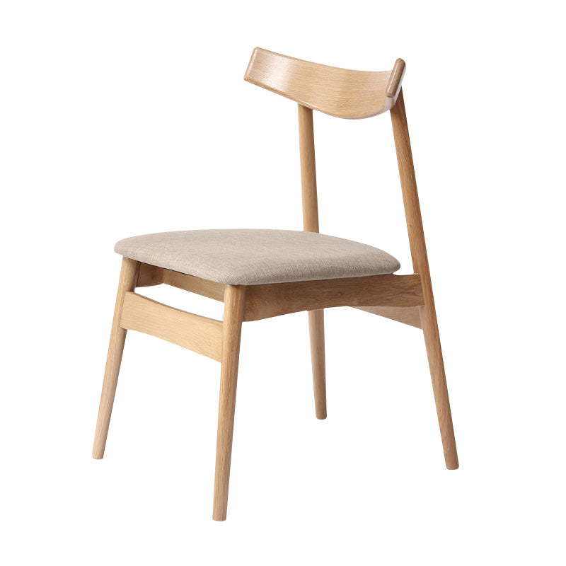 Contemporary Style Dining Room Chairs Solid Dining Armless Chairs with Wooden Legs Khaki 1 Piece Clearhalo ' kitchen&dining_furn' 'Dining Chairs' 'Dining Tables & Seating' 'dining_chair' 'furn' 'furn_dining_chair' 'Furniture' 'furniture_dining_chair' 'Kitchen & Dining Furniture' 'kitchen' 3951049