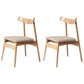 Contemporary Style Dining Room Chairs Solid Dining Armless Chairs with Wooden Legs Khaki 2 Piece Set Clearhalo ' kitchen&dining_furn' 'Dining Chairs' 'Dining Tables & Seating' 'dining_chair' 'furn' 'furn_dining_chair' 'Furniture' 'furniture_dining_chair' 'Kitchen & Dining Furniture' 'kitchen' 3951052