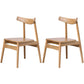 Contemporary Style Dining Room Chairs Solid Dining Armless Chairs with Wooden Legs Light Brown 2 Piece Set Clearhalo ' kitchen&dining_furn' 'Dining Chairs' 'Dining Tables & Seating' 'dining_chair' 'furn' 'furn_dining_chair' 'Furniture' 'furniture_dining_chair' 'Kitchen & Dining Furniture' 'kitchen' 3951061
