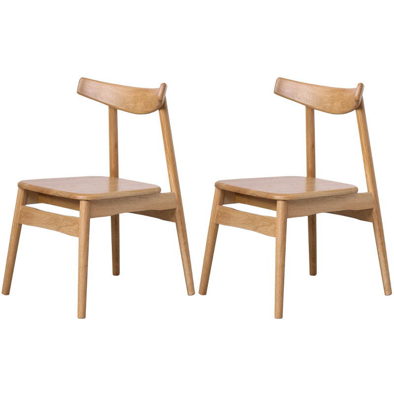 Contemporary Style Dining Room Chairs Solid Dining Armless Chairs with Wooden Legs Light Brown 2 Piece Set Clearhalo ' kitchen&dining_furn' 'Dining Chairs' 'Dining Tables & Seating' 'dining_chair' 'furn' 'furn_dining_chair' 'Furniture' 'furniture_dining_chair' 'Kitchen & Dining Furniture' 'kitchen' 3951061