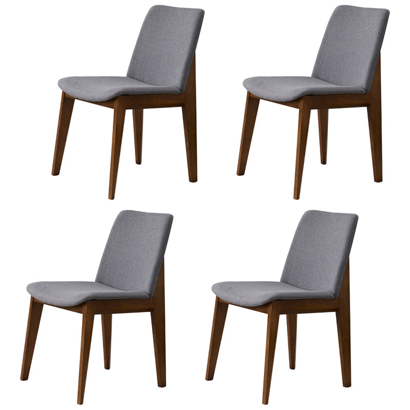 Contemporary Style Wooden Dining Chairs Dining Armless Side Chairs for Kitchen Dark Gray 4 Piece Set Clearhalo ' kitchen&dining_furn' 'Dining Chairs' 'Dining Tables & Seating' 'dining_chair' 'furn' 'furn_dining_chair' 'Furniture' 'furniture_dining_chair' 'Kitchen & Dining Furniture' 'kitchen' 3951068