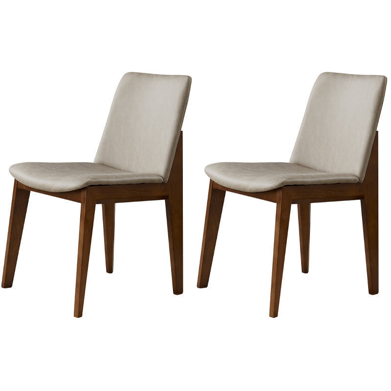 Contemporary Style Wooden Dining Chairs Dining Armless Side Chairs for Kitchen Pewter 2 Piece Set Clearhalo ' kitchen&dining_furn' 'Dining Chairs' 'Dining Tables & Seating' 'dining_chair' 'furn' 'furn_dining_chair' 'Furniture' 'furniture_dining_chair' 'Kitchen & Dining Furniture' 'kitchen' 3951073