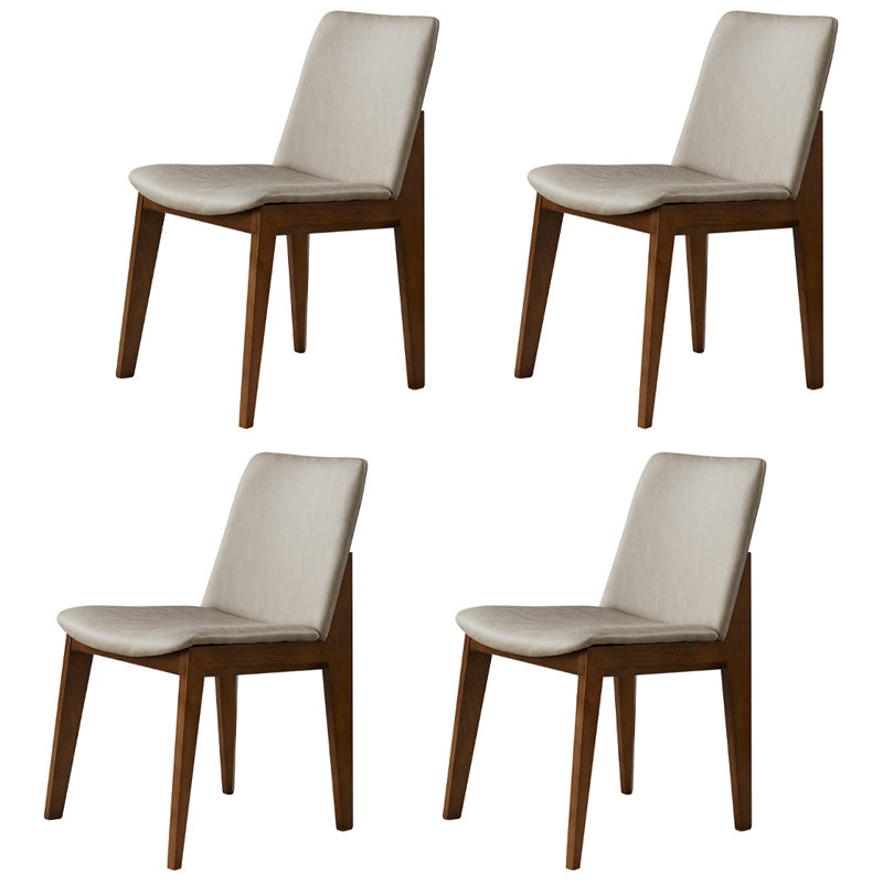 Contemporary Style Wooden Dining Chairs Dining Armless Side Chairs for Kitchen Pewter 4 Piece Set Clearhalo ' kitchen&dining_furn' 'Dining Chairs' 'Dining Tables & Seating' 'dining_chair' 'furn' 'furn_dining_chair' 'Furniture' 'furniture_dining_chair' 'Kitchen & Dining Furniture' 'kitchen' 3951075