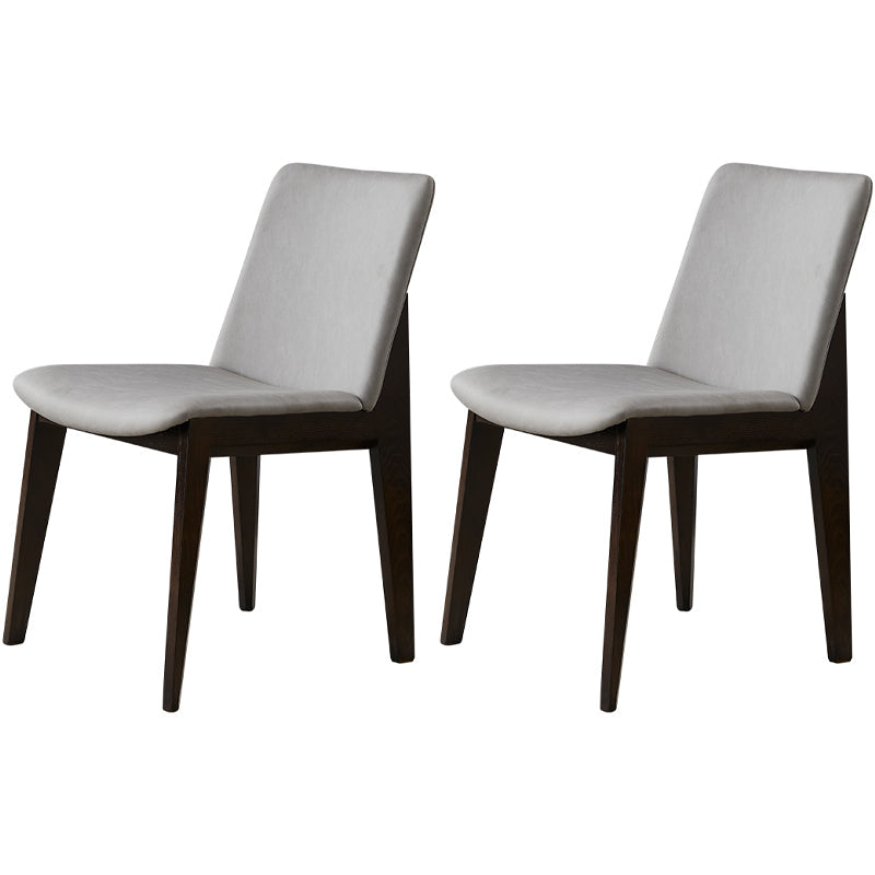 Contemporary Style Wooden Dining Chairs Dining Armless Side Chairs for Kitchen Light Gray 2 Piece Set Clearhalo ' kitchen&dining_furn' 'Dining Chairs' 'Dining Tables & Seating' 'dining_chair' 'furn' 'furn_dining_chair' 'Furniture' 'furniture_dining_chair' 'Kitchen & Dining Furniture' 'kitchen' 3951078