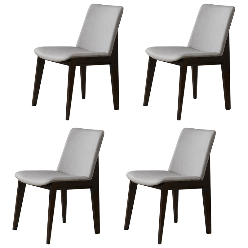 Contemporary Style Wooden Dining Chairs Dining Armless Side Chairs for Kitchen Light Gray 4 Piece Set Clearhalo ' kitchen&dining_furn' 'Dining Chairs' 'Dining Tables & Seating' 'dining_chair' 'furn' 'furn_dining_chair' 'Furniture' 'furniture_dining_chair' 'Kitchen & Dining Furniture' 'kitchen' 3951081
