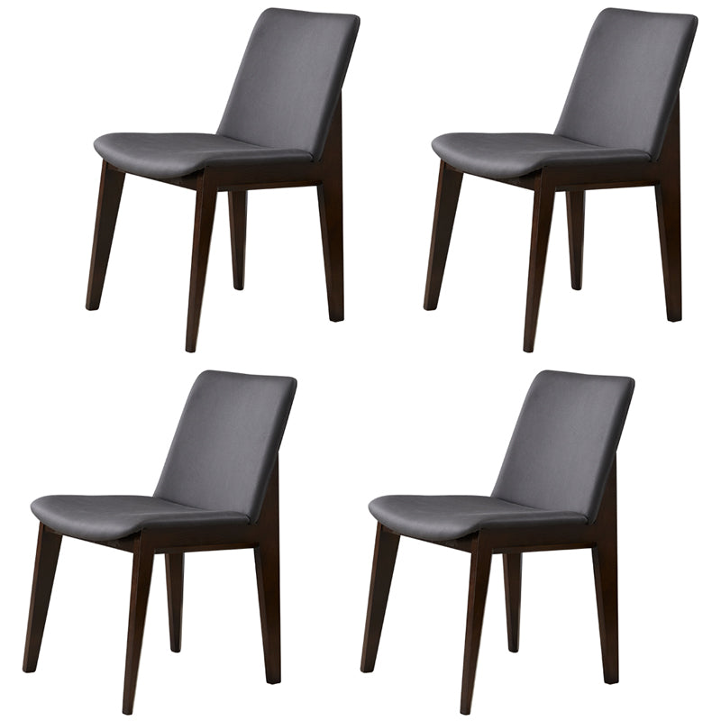Contemporary Style Wooden Dining Chairs Dining Armless Side Chairs for Kitchen Black 4 Piece Set Clearhalo ' kitchen&dining_furn' 'Dining Chairs' 'Dining Tables & Seating' 'dining_chair' 'furn' 'furn_dining_chair' 'Furniture' 'furniture_dining_chair' 'Kitchen & Dining Furniture' 'kitchen' 3951084