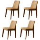 Contemporary Style Wooden Dining Chairs Dining Armless Side Chairs for Kitchen Yellow 4 Piece Set Clearhalo ' kitchen&dining_furn' 'Dining Chairs' 'Dining Tables & Seating' 'dining_chair' 'furn' 'furn_dining_chair' 'Furniture' 'furniture_dining_chair' 'Kitchen & Dining Furniture' 'kitchen' 3951087