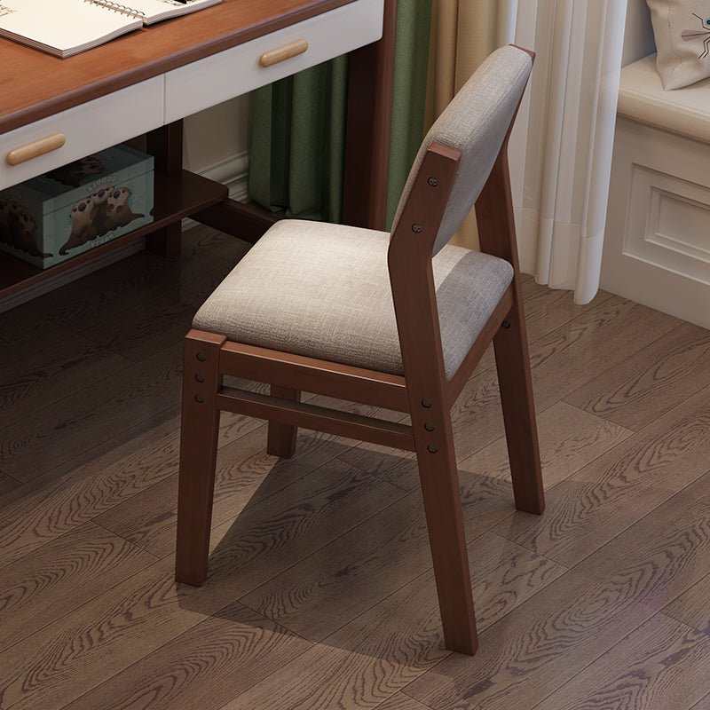 Modern Wooden Dining Chair Open Back Single Dining Side Armless Chair for Kitchen Walnut Clearhalo ' kitchen&dining_furn' 'Dining Chairs' 'Dining Tables & Seating' 'dining_chair' 'furn' 'furn_dining_chair' 'Furniture' 'furniture_dining_chair' 'Kitchen & Dining Furniture' 'kitchen' 3951097