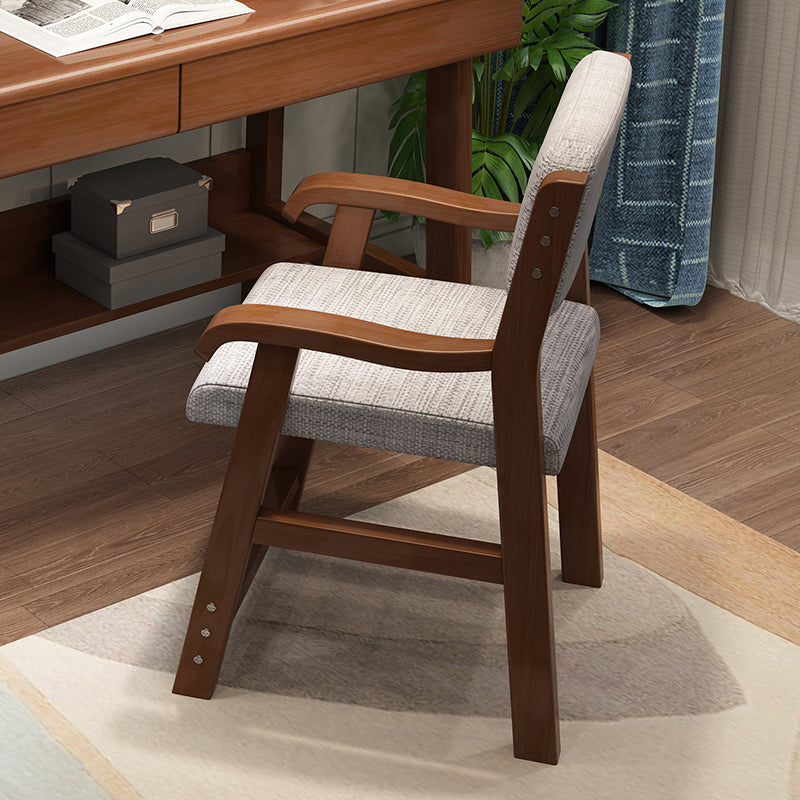 Modern Wooden Dining Chair Open Back Single Dining Side Arm Chair for Kitchen Walnut Clearhalo ' kitchen&dining_furn' 'Dining Chairs' 'Dining Tables & Seating' 'dining_chair' 'furn' 'furn_dining_chair' 'Furniture' 'furniture_dining_chair' 'Kitchen & Dining Furniture' 'kitchen' 3951102