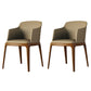 Contemporary Style Wooden Dining Chairs Dining Arm Side Chairs for Kitchen (Set of 2) Khaki Clearhalo ' kitchen&dining_furn' 'Dining Chairs' 'Dining Tables & Seating' 'dining_chair' 'furn' 'furn_dining_chair' 'Furniture' 'furniture_dining_chair' 'Kitchen & Dining Furniture' 'kitchen' 3951116