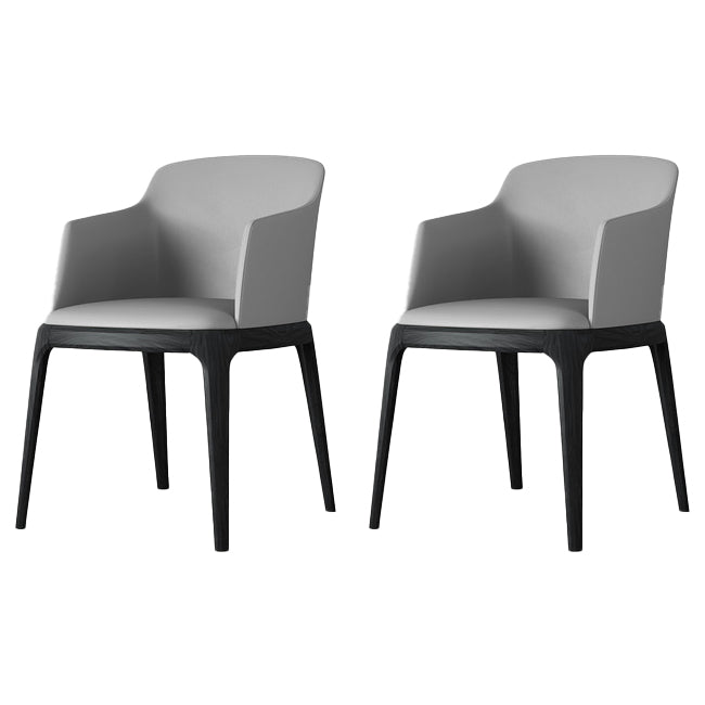 Contemporary Style Wooden Dining Chairs Dining Arm Side Chairs for Kitchen (Set of 2) Grey Clearhalo ' kitchen&dining_furn' 'Dining Chairs' 'Dining Tables & Seating' 'dining_chair' 'furn' 'furn_dining_chair' 'Furniture' 'furniture_dining_chair' 'Kitchen & Dining Furniture' 'kitchen' 3951118