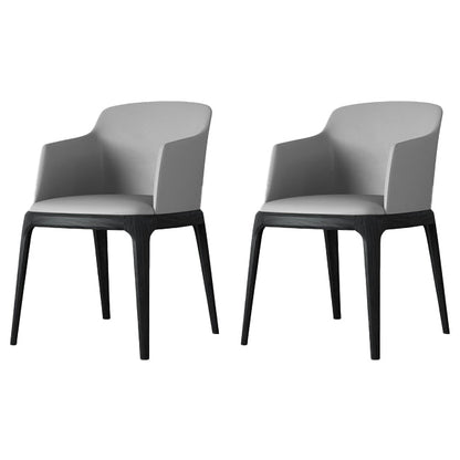 Contemporary Style Wooden Dining Chairs Dining Arm Side Chairs for Kitchen (Set of 2) Grey Clearhalo ' kitchen&dining_furn' 'Dining Chairs' 'Dining Tables & Seating' 'dining_chair' 'furn' 'furn_dining_chair' 'Furniture' 'furniture_dining_chair' 'Kitchen & Dining Furniture' 'kitchen' 3951118