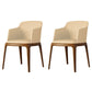 Contemporary Style Wooden Dining Chairs Dining Arm Side Chairs for Kitchen (Set of 2) Beige Clearhalo ' kitchen&dining_furn' 'Dining Chairs' 'Dining Tables & Seating' 'dining_chair' 'furn' 'furn_dining_chair' 'Furniture' 'furniture_dining_chair' 'Kitchen & Dining Furniture' 'kitchen' 3951120