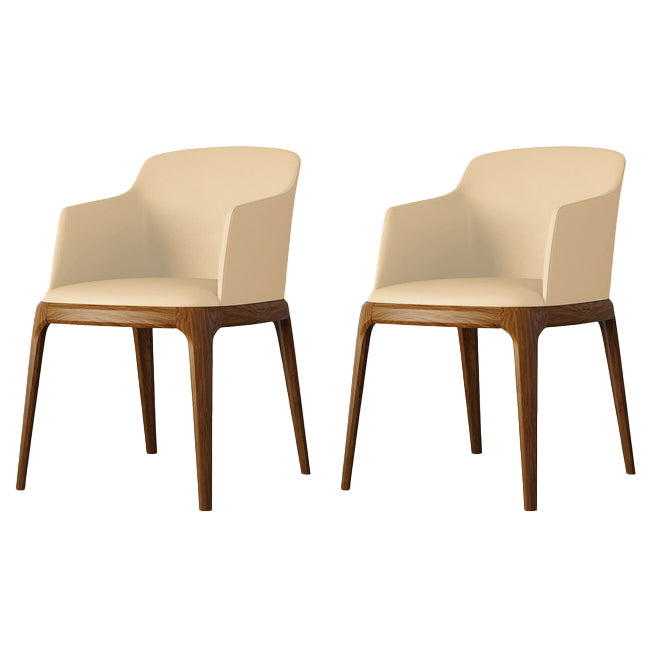 Contemporary Style Wooden Dining Chairs Dining Arm Side Chairs for Kitchen (Set of 2) Beige Clearhalo ' kitchen&dining_furn' 'Dining Chairs' 'Dining Tables & Seating' 'dining_chair' 'furn' 'furn_dining_chair' 'Furniture' 'furniture_dining_chair' 'Kitchen & Dining Furniture' 'kitchen' 3951120