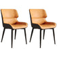 Contemporary Style Metal Dining Chairs Wingback Arm Dining Side Chair for Kitchen Orange 2 Piece Set Clearhalo ' kitchen&dining_furn' 'Dining Chairs' 'Dining Tables & Seating' 'dining_chair' 'furn' 'furn_dining_chair' 'Furniture' 'furniture_dining_chair' 'Kitchen & Dining Furniture' 'kitchen' 3951128