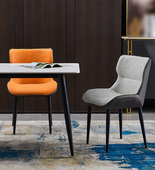 Contemporary Style Metal Dining Chairs Wingback Arm Dining Side Chair for Kitchen Clearhalo ' kitchen&dining_furn' 'Dining Chairs' 'Dining Tables & Seating' 'dining_chair' 'furn' 'furn_dining_chair' 'Furniture' 'furniture_dining_chair' 'Kitchen & Dining Furniture' 'kitchen' 3951136