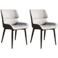 Contemporary Style Metal Dining Chairs Wingback Arm Dining Side Chair for Kitchen Grey 2 Piece Set Clearhalo ' kitchen&dining_furn' 'Dining Chairs' 'Dining Tables & Seating' 'dining_chair' 'furn' 'furn_dining_chair' 'Furniture' 'furniture_dining_chair' 'Kitchen & Dining Furniture' 'kitchen' 3951140