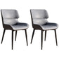 Contemporary Style Metal Dining Chairs Wingback Arm Dining Side Chair for Kitchen Dark Gray 2 Piece Set Clearhalo ' kitchen&dining_furn' 'Dining Chairs' 'Dining Tables & Seating' 'dining_chair' 'furn' 'furn_dining_chair' 'Furniture' 'furniture_dining_chair' 'Kitchen & Dining Furniture' 'kitchen' 3951144
