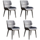 Contemporary Style Metal Dining Chairs Wingback Arm Dining Side Chair for Kitchen Dark Gray 4 Piece Set Clearhalo ' kitchen&dining_furn' 'Dining Chairs' 'Dining Tables & Seating' 'dining_chair' 'furn' 'furn_dining_chair' 'Furniture' 'furniture_dining_chair' 'Kitchen & Dining Furniture' 'kitchen' 3951145