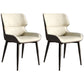 Contemporary Style Metal Dining Chairs Wingback Arm Dining Side Chair for Kitchen Beige 2 Piece Set Clearhalo ' kitchen&dining_furn' 'Dining Chairs' 'Dining Tables & Seating' 'dining_chair' 'furn' 'furn_dining_chair' 'Furniture' 'furniture_dining_chair' 'Kitchen & Dining Furniture' 'kitchen' 3951147