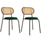 Metal Contemporary Style Chair Set Open Back Side Kitchen Dining Room Chairs Green 2 Piece Set Clearhalo ' kitchen&dining_furn' 'Dining Chairs' 'Dining Tables & Seating' 'dining_chair' 'furn' 'furn_dining_chair' 'Furniture' 'furniture_dining_chair' 'Kitchen & Dining Furniture' 'kitchen' 3951152