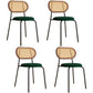 Metal Contemporary Style Chair Set Open Back Side Kitchen Dining Room Chairs Green 4 Piece Set Clearhalo ' kitchen&dining_furn' 'Dining Chairs' 'Dining Tables & Seating' 'dining_chair' 'furn' 'furn_dining_chair' 'Furniture' 'furniture_dining_chair' 'Kitchen & Dining Furniture' 'kitchen' 3951155