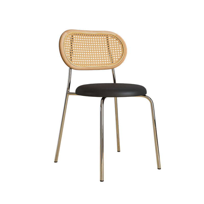 Metal Contemporary Style Chair Set Open Back Side Kitchen Dining Room Chairs Wood 1 Piece Clearhalo ' kitchen&dining_furn' 'Dining Chairs' 'Dining Tables & Seating' 'dining_chair' 'furn' 'furn_dining_chair' 'Furniture' 'furniture_dining_chair' 'Kitchen & Dining Furniture' 'kitchen' 3951157