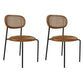 Metal Contemporary Style Chair Set Open Back Side Kitchen Dining Room Chairs Walnut 2 Piece Set Clearhalo ' kitchen&dining_furn' 'Dining Chairs' 'Dining Tables & Seating' 'dining_chair' 'furn' 'furn_dining_chair' 'Furniture' 'furniture_dining_chair' 'Kitchen & Dining Furniture' 'kitchen' 3951164