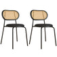 Metal Contemporary Style Chair Set Open Back Side Kitchen Dining Room Chairs Black 2 Piece Set Clearhalo ' kitchen&dining_furn' 'Dining Chairs' 'Dining Tables & Seating' 'dining_chair' 'furn' 'furn_dining_chair' 'Furniture' 'furniture_dining_chair' 'Kitchen & Dining Furniture' 'kitchen' 3951170