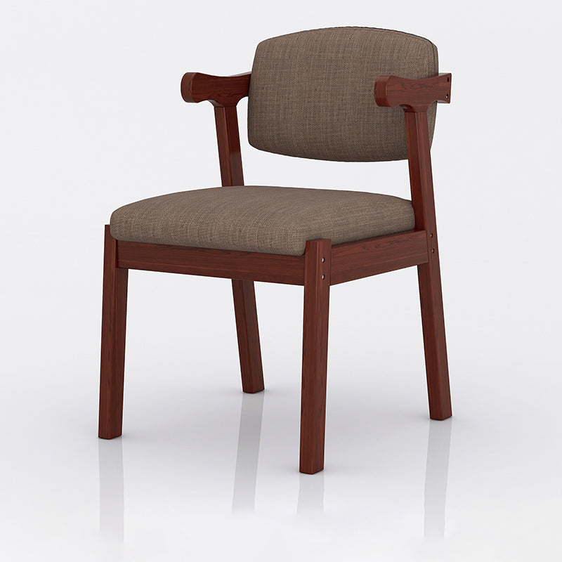 Modern Indoor-Outdoor Wood Chair Home Cushioned Open Back Dining Side Chair Coffee 1 Piece Clearhalo ' kitchen&dining_furn' 'Dining Chairs' 'Dining Tables & Seating' 'dining_chair' 'furn' 'furn_dining_chair' 'Furniture' 'furniture_dining_chair' 'Kitchen & Dining Furniture' 'kitchen' 3951177