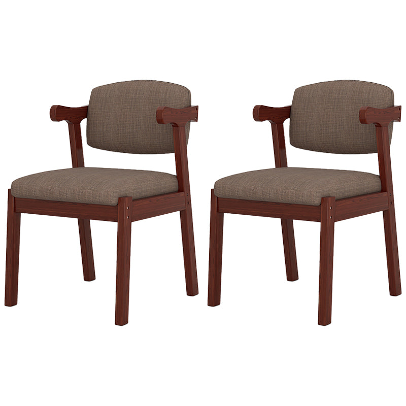 Modern Indoor-Outdoor Wood Chair Home Cushioned Open Back Dining Side Chair Coffee 2 Piece Set Clearhalo ' kitchen&dining_furn' 'Dining Chairs' 'Dining Tables & Seating' 'dining_chair' 'furn' 'furn_dining_chair' 'Furniture' 'furniture_dining_chair' 'Kitchen & Dining Furniture' 'kitchen' 3951178