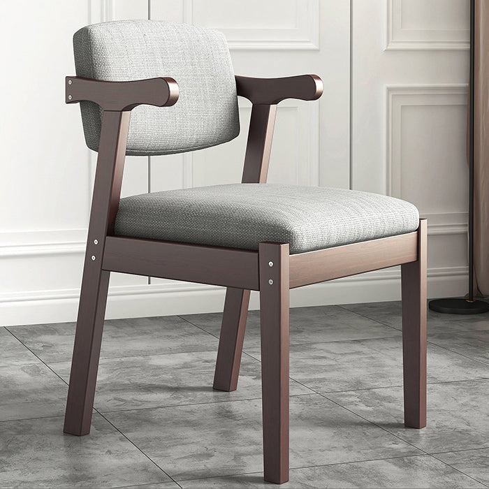 Modern Indoor-Outdoor Wood Chair Home Cushioned Open Back Dining Side Chair Clearhalo ' kitchen&dining_furn' 'Dining Chairs' 'Dining Tables & Seating' 'dining_chair' 'furn' 'furn_dining_chair' 'Furniture' 'furniture_dining_chair' 'Kitchen & Dining Furniture' 'kitchen' 3951181