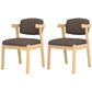 Modern Indoor-Outdoor Wood Chair Home Cushioned Open Back Dining Side Chair Light Coffee 2 Piece Set Clearhalo ' kitchen&dining_furn' 'Dining Chairs' 'Dining Tables & Seating' 'dining_chair' 'furn' 'furn_dining_chair' 'Furniture' 'furniture_dining_chair' 'Kitchen & Dining Furniture' 'kitchen' 3951195