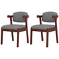 Modern Indoor-Outdoor Wood Chair Home Cushioned Open Back Dining Side Chair Dark Heather Gray 2 Piece Set Clearhalo ' kitchen&dining_furn' 'Dining Chairs' 'Dining Tables & Seating' 'dining_chair' 'furn' 'furn_dining_chair' 'Furniture' 'furniture_dining_chair' 'Kitchen & Dining Furniture' 'kitchen' 3951201