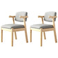 Modern Indoor-Outdoor Wood Chair Home Cushioned Open Back Dining Side Chair Light Gray 2 Piece Set Clearhalo ' kitchen&dining_furn' 'Dining Chairs' 'Dining Tables & Seating' 'dining_chair' 'furn' 'furn_dining_chair' 'Furniture' 'furniture_dining_chair' 'Kitchen & Dining Furniture' 'kitchen' 3951204