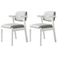 Modern Indoor-Outdoor Wood Chair Home Cushioned Open Back Dining Side Chair Silver Gray 2 Piece Set Clearhalo ' kitchen&dining_furn' 'Dining Chairs' 'Dining Tables & Seating' 'dining_chair' 'furn' 'furn_dining_chair' 'Furniture' 'furniture_dining_chair' 'Kitchen & Dining Furniture' 'kitchen' 3951210