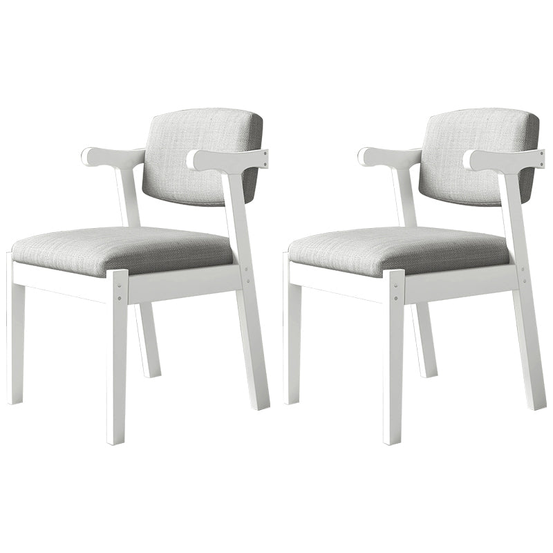 Modern Indoor-Outdoor Wood Chair Home Cushioned Open Back Dining Side Chair Silver Gray 2 Piece Set Clearhalo ' kitchen&dining_furn' 'Dining Chairs' 'Dining Tables & Seating' 'dining_chair' 'furn' 'furn_dining_chair' 'Furniture' 'furniture_dining_chair' 'Kitchen & Dining Furniture' 'kitchen' 3951210
