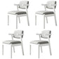 Modern Indoor-Outdoor Wood Chair Home Cushioned Open Back Dining Side Chair Silver Gray 4 Piece Set Clearhalo ' kitchen&dining_furn' 'Dining Chairs' 'Dining Tables & Seating' 'dining_chair' 'furn' 'furn_dining_chair' 'Furniture' 'furniture_dining_chair' 'Kitchen & Dining Furniture' 'kitchen' 3951211