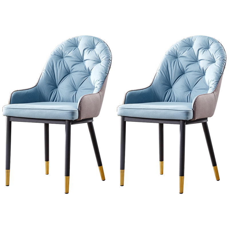 Nordic Style Metal Dining Chairs Parsons Arm Dining Side Chair for Kitchen Blue 2 Piece Set Clearhalo ' kitchen&dining_furn' 'Dining Chairs' 'Dining Tables & Seating' 'dining_chair' 'furn' 'furn_dining_chair' 'Furniture' 'furniture_dining_chair' 'Kitchen & Dining Furniture' 'kitchen' 3951221