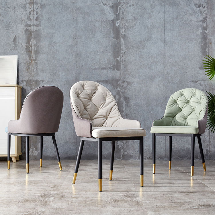 Nordic Style Metal Dining Chairs Parsons Arm Dining Side Chair for Kitchen Clearhalo ' kitchen&dining_furn' 'Dining Chairs' 'Dining Tables & Seating' 'dining_chair' 'furn' 'furn_dining_chair' 'Furniture' 'furniture_dining_chair' 'Kitchen & Dining Furniture' 'kitchen' 3951232