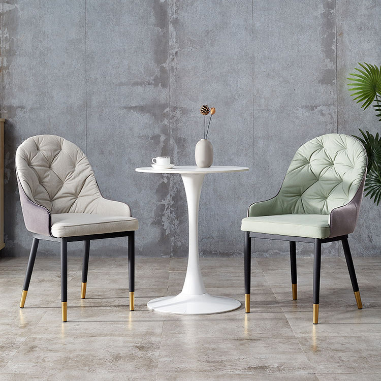 Nordic Style Metal Dining Chairs Parsons Arm Dining Side Chair for Kitchen Clearhalo ' kitchen&dining_furn' 'Dining Chairs' 'Dining Tables & Seating' 'dining_chair' 'furn' 'furn_dining_chair' 'Furniture' 'furniture_dining_chair' 'Kitchen & Dining Furniture' 'kitchen' 3951234