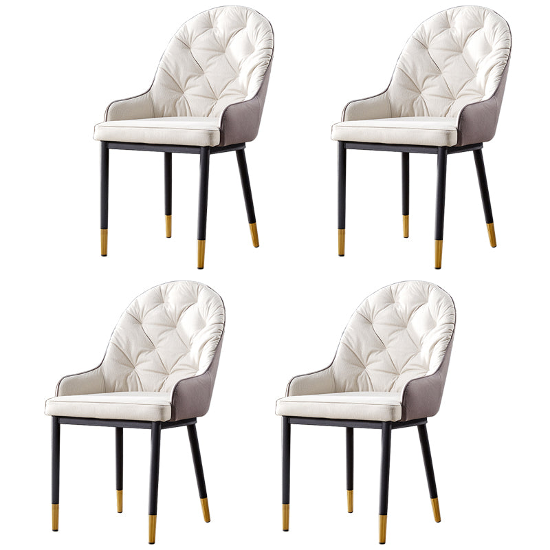 Nordic Style Metal Dining Chairs Parsons Arm Dining Side Chair for Kitchen White 4 Piece Set Clearhalo ' kitchen&dining_furn' 'Dining Chairs' 'Dining Tables & Seating' 'dining_chair' 'furn' 'furn_dining_chair' 'Furniture' 'furniture_dining_chair' 'Kitchen & Dining Furniture' 'kitchen' 3951235