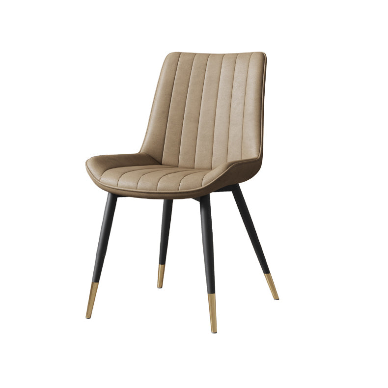 Scandinavian Study Room Leather Side Chair Matte Finish Parsons Dining Chairs Camel 1 Piece Black Gold Clearhalo ' kitchen&dining_furn' 'Dining Chairs' 'Dining Tables & Seating' 'dining_chair' 'furn' 'furn_dining_chair' 'Furniture' 'furniture_dining_chair' 'Kitchen & Dining Furniture' 'kitchen' 3955716