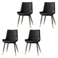 Scandinavian Study Room Leather Side Chair Matte Finish Parsons Dining Chairs Black 4 Piece Set Black Gold Clearhalo ' kitchen&dining_furn' 'Dining Chairs' 'Dining Tables & Seating' 'dining_chair' 'furn' 'furn_dining_chair' 'Furniture' 'furniture_dining_chair' 'Kitchen & Dining Furniture' 'kitchen' 3955725