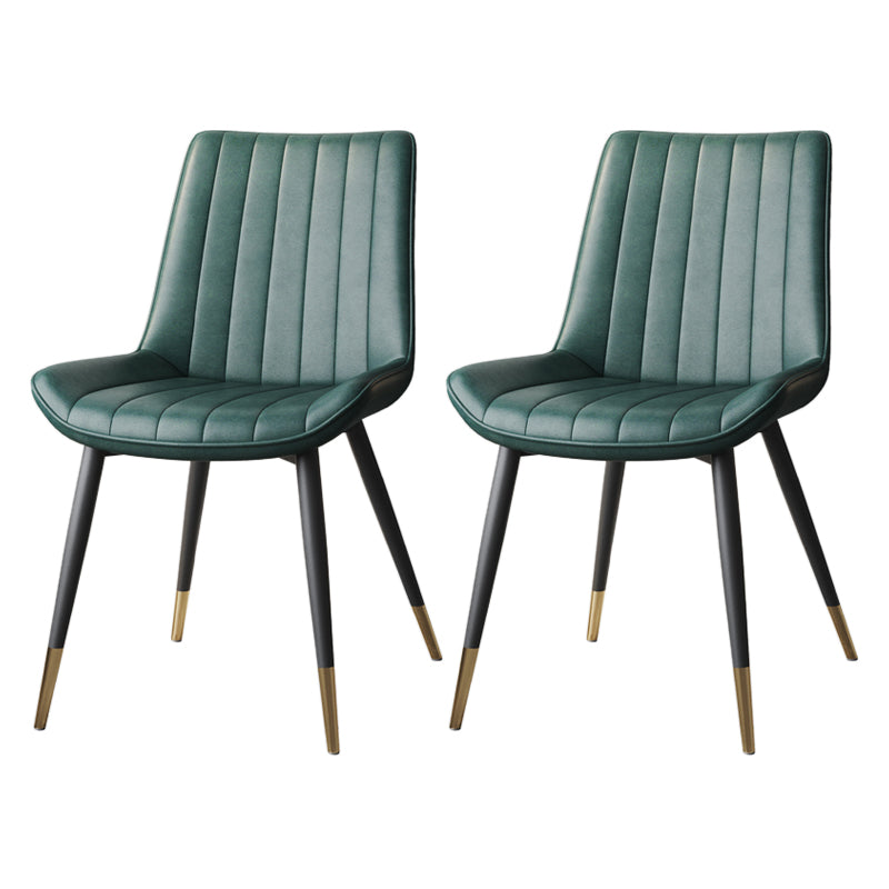 Scandinavian Study Room Leather Side Chair Matte Finish Parsons Dining Chairs Green 2 Piece Set Black Gold Clearhalo ' kitchen&dining_furn' 'Dining Chairs' 'Dining Tables & Seating' 'dining_chair' 'furn' 'furn_dining_chair' 'Furniture' 'furniture_dining_chair' 'Kitchen & Dining Furniture' 'kitchen' 3955737