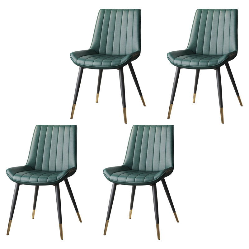 Scandinavian Study Room Leather Side Chair Matte Finish Parsons Dining Chairs Green 4 Piece Set Black Gold Clearhalo ' kitchen&dining_furn' 'Dining Chairs' 'Dining Tables & Seating' 'dining_chair' 'furn' 'furn_dining_chair' 'Furniture' 'furniture_dining_chair' 'Kitchen & Dining Furniture' 'kitchen' 3955738