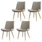 Scandinavian Study Room Leather Side Chair Matte Finish Parsons Dining Chairs Beige 4 Piece Set Brass Gold Clearhalo ' kitchen&dining_furn' 'Dining Chairs' 'Dining Tables & Seating' 'dining_chair' 'furn' 'furn_dining_chair' 'Furniture' 'furniture_dining_chair' 'Kitchen & Dining Furniture' 'kitchen' 3955741
