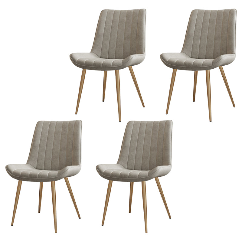 Scandinavian Study Room Leather Side Chair Matte Finish Parsons Dining Chairs Beige 4 Piece Set Brass Gold Clearhalo ' kitchen&dining_furn' 'Dining Chairs' 'Dining Tables & Seating' 'dining_chair' 'furn' 'furn_dining_chair' 'Furniture' 'furniture_dining_chair' 'Kitchen & Dining Furniture' 'kitchen' 3955741
