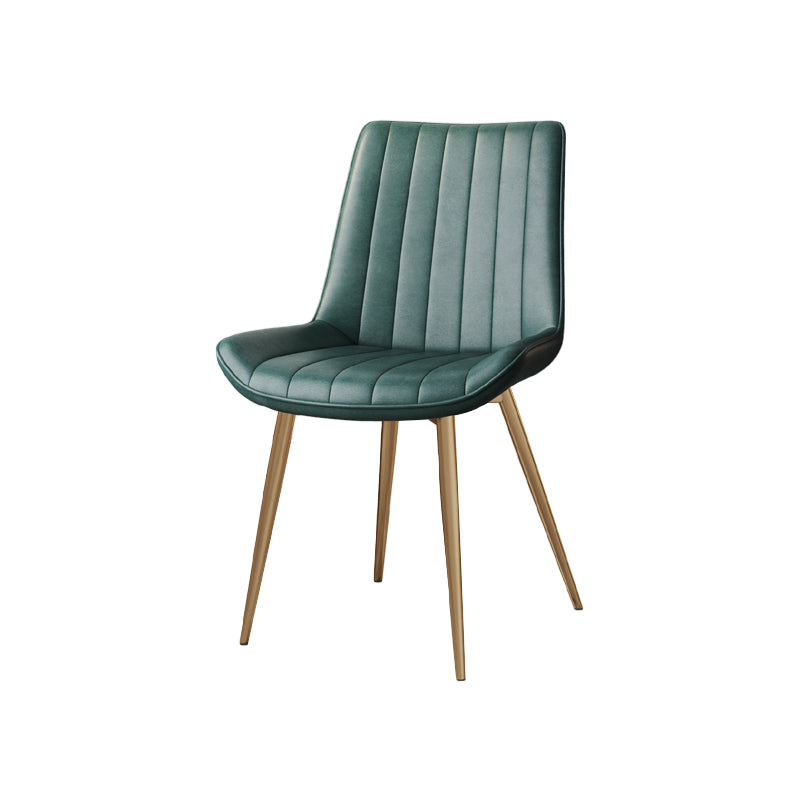 Scandinavian Study Room Leather Side Chair Matte Finish Parsons Dining Chairs Green 1 Piece Brass Gold Clearhalo ' kitchen&dining_furn' 'Dining Chairs' 'Dining Tables & Seating' 'dining_chair' 'furn' 'furn_dining_chair' 'Furniture' 'furniture_dining_chair' 'Kitchen & Dining Furniture' 'kitchen' 3955742